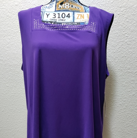 Diana Belle Tops - Diana Belle Purple Sleeveless Top NWT